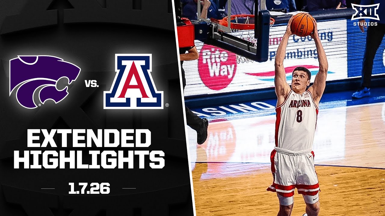 Kansas State vs. #1 Arizona Extended Highlights | 2025-26 Big 12 Men's Basketball