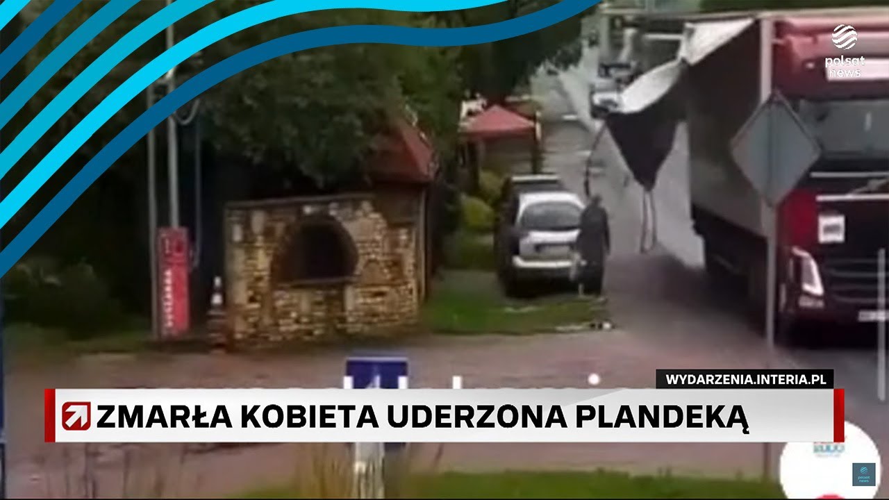 Uderzyła ją plandeka z jadącego tira. Kobieta zmarła w szpitalu