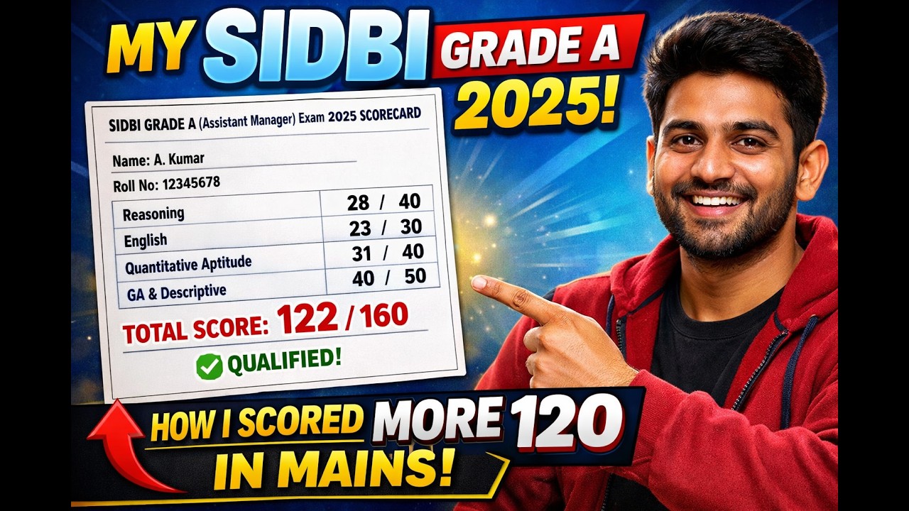 MY SIDBI GRADE A 2025 MAINS SCORE CARD || SIDBI GRADE A RESULT