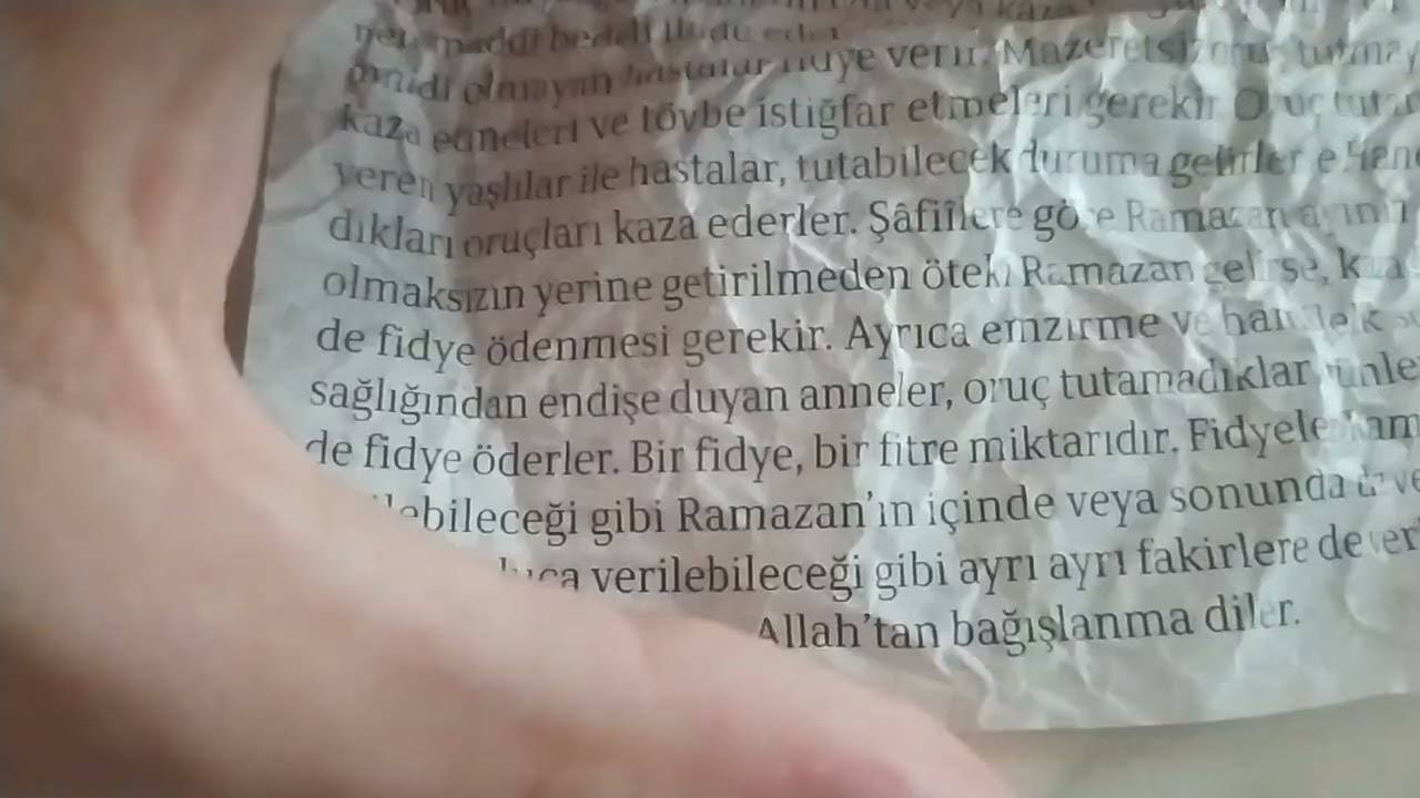 KİMLER ORUÇ FİDYESİ NEDİR?