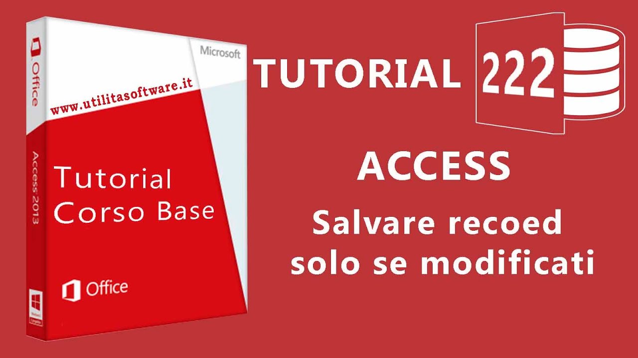 Access:  Salvare record solo se modificati -Tutorial 222