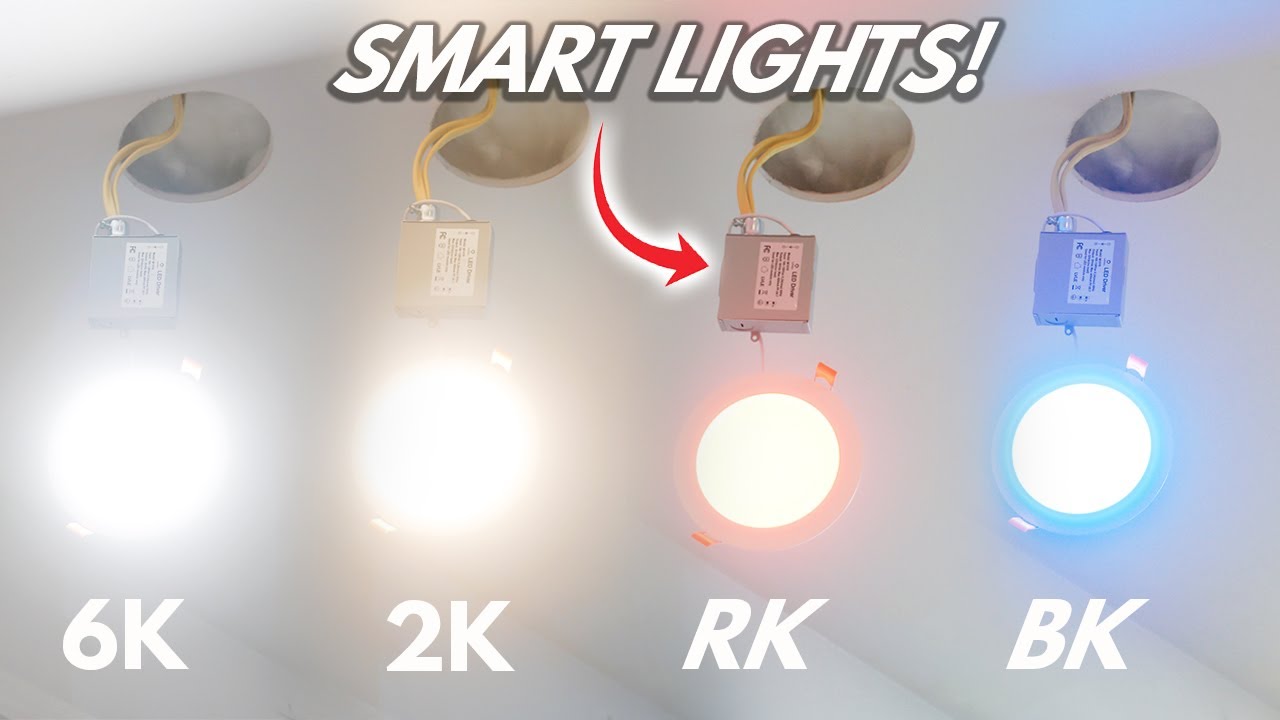 How To Install SMART Pot Lights In Ceiling | Thin Recessed LED Color Dimmable Lights!