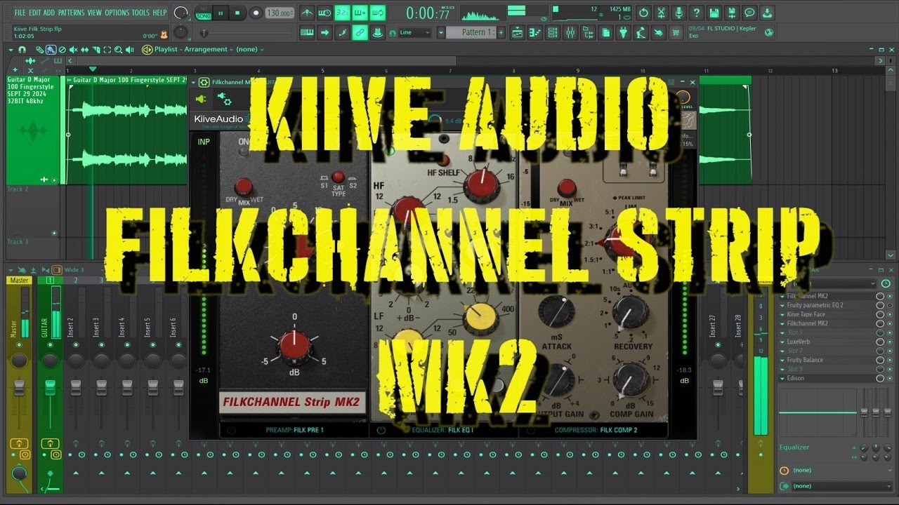 Kiive Audio Filkchannel Strip Mk2 on acoustic guitar!