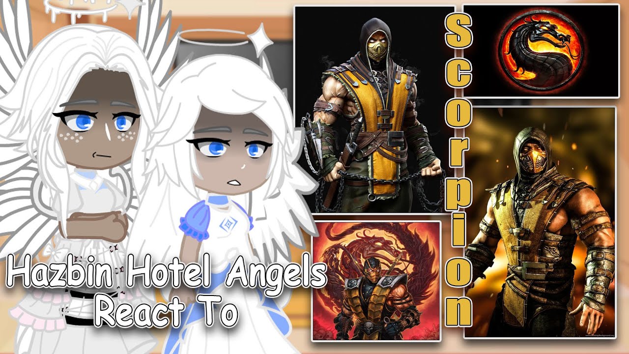 Hazbin Hotel Angels React to Scorpion(Mortal Combat)| Gacha Club | Full Video