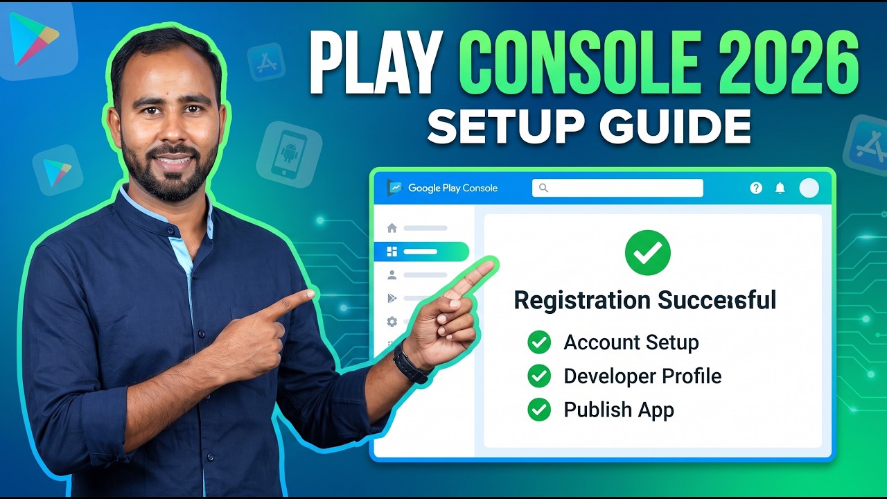 Google Play Console Account 2026 | Complete Registration & Setup Tutorial for Beginners !