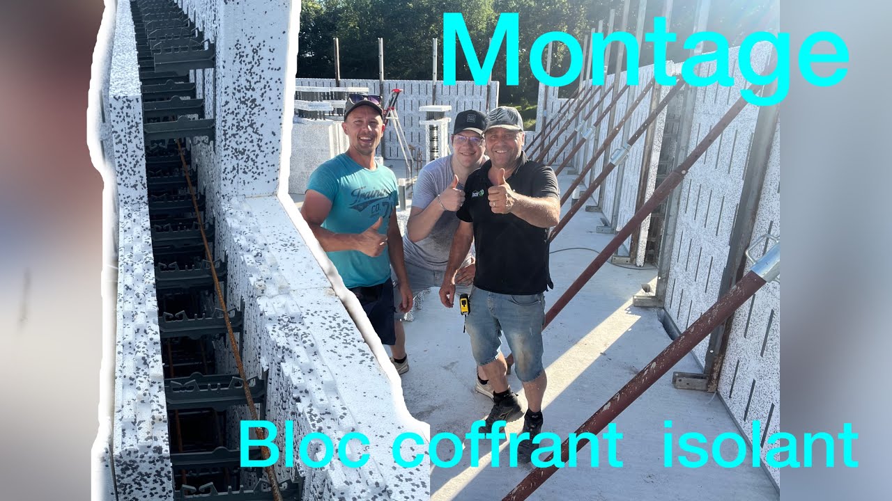 E07 - d&eacute;but montage des blocs coffrant isolant ￼