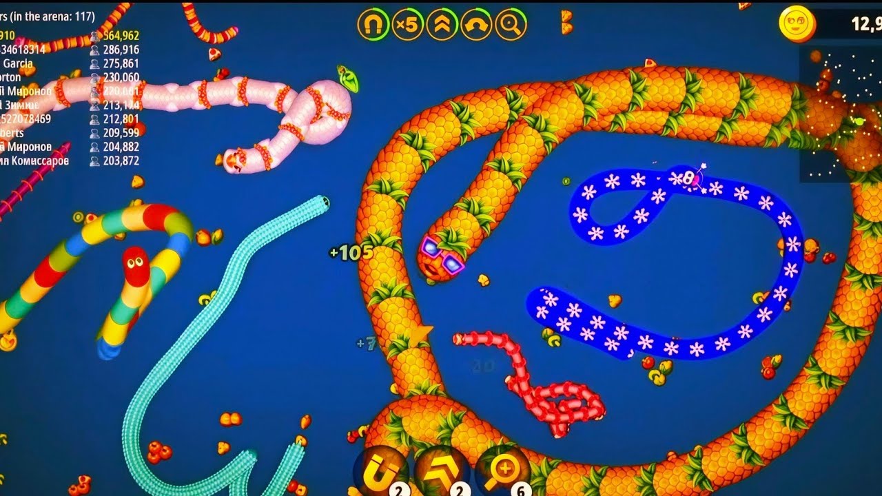 Worms zone snake game top scorer #gaming #snake #viral #games #fypシ゚viral 