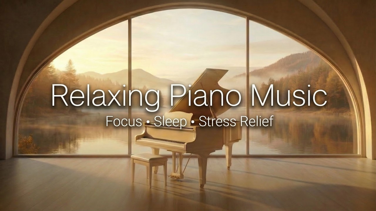 Relaxing Piano Music for Stress Relief & Anxiety 🌿 Calming BGM for Study, Focus and Deep Sleep ✨
