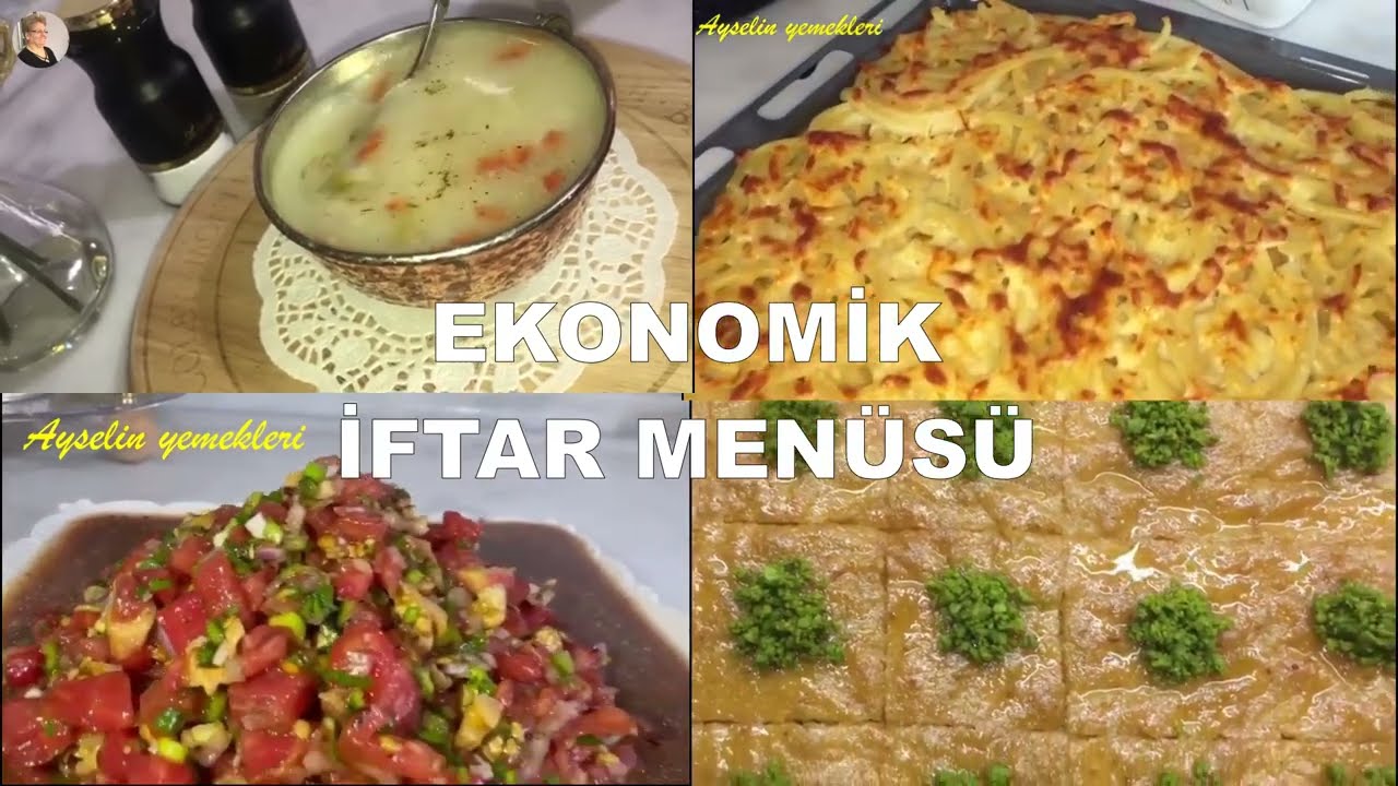 İftar Menüsü Tavuk çorbası , Fırında Makarna ,Gavurdağı Salatası ,revani