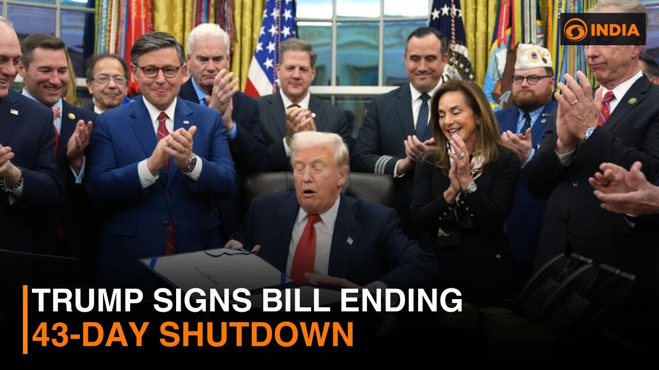 Trump signs bill ending 43-day shutdown & other updates | DD India Live | 4 PM IST