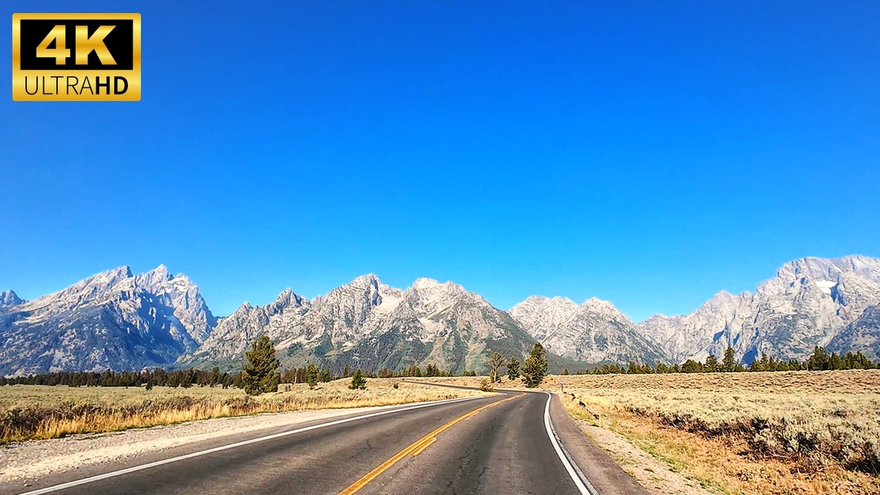 Yellowstone to Grand Teton, Wyoming Scenic Drive - 4K Driving Adventure