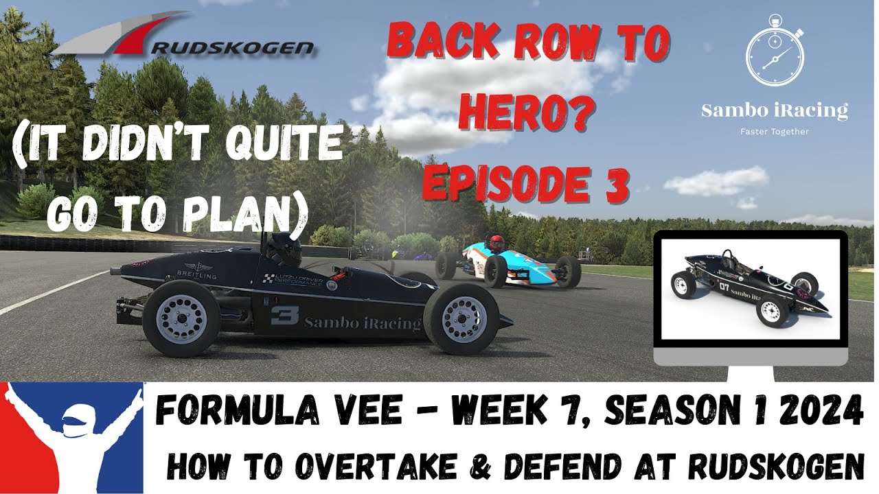 iRacing Top Split Last To First Challenge - Formula Vee - Rudskogen - Guide To Overtake & Defend