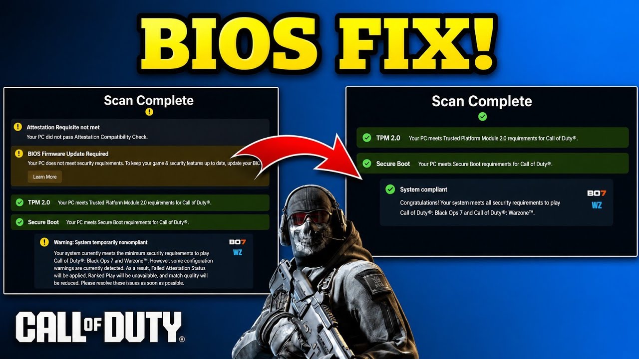 Как исправить ошибку &laquo;Требуется обновление BIOS&raquo; в COD MW4 (ЛУЧШЕЕ РЕШЕНИЕ)