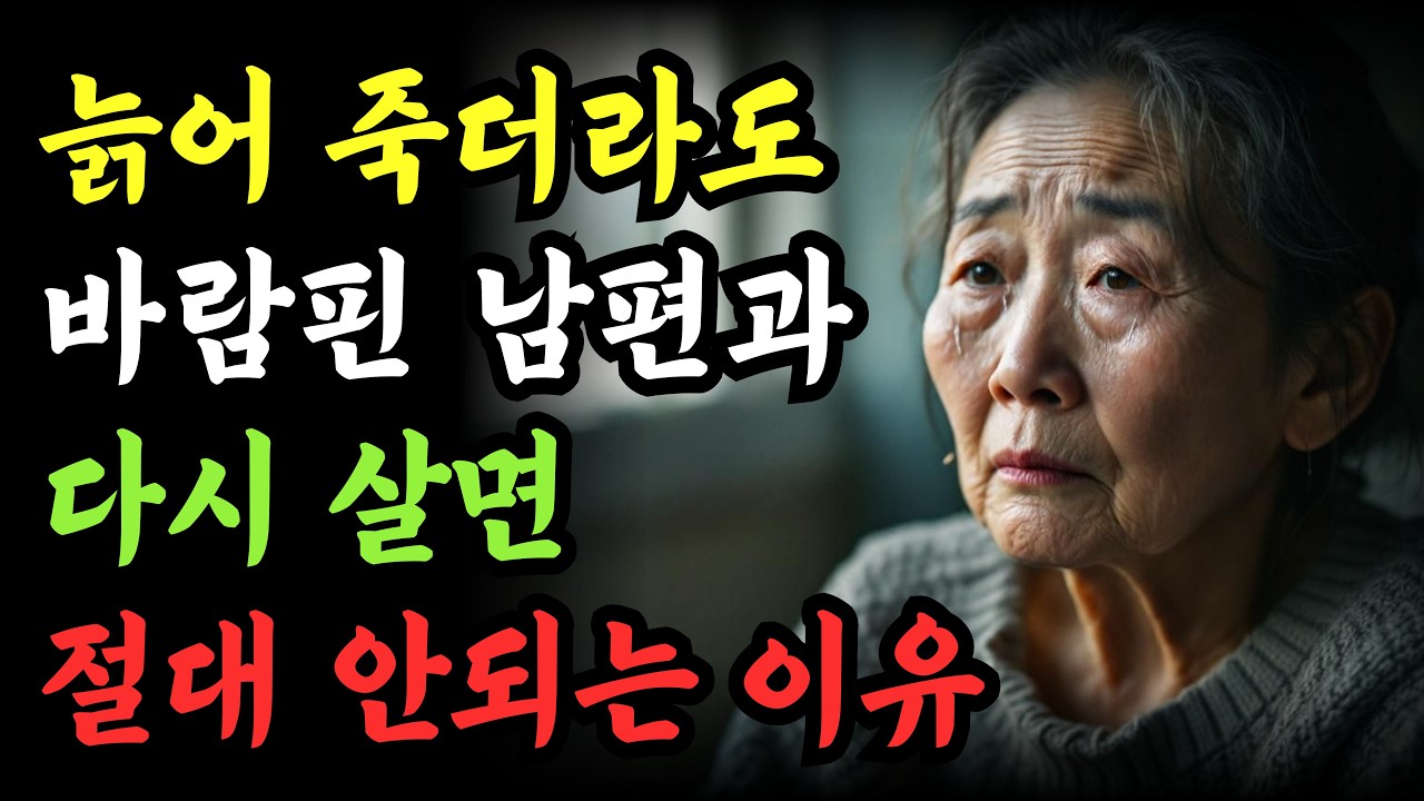 바람 핀 배우자와 다시 살면 안 되는 이유 ㅣ 회복할 수 있는 배우자, 이혼해야 하는 배우자 구별법ㅣ노후 이혼ㅣ외도ㅣ노년의 현실