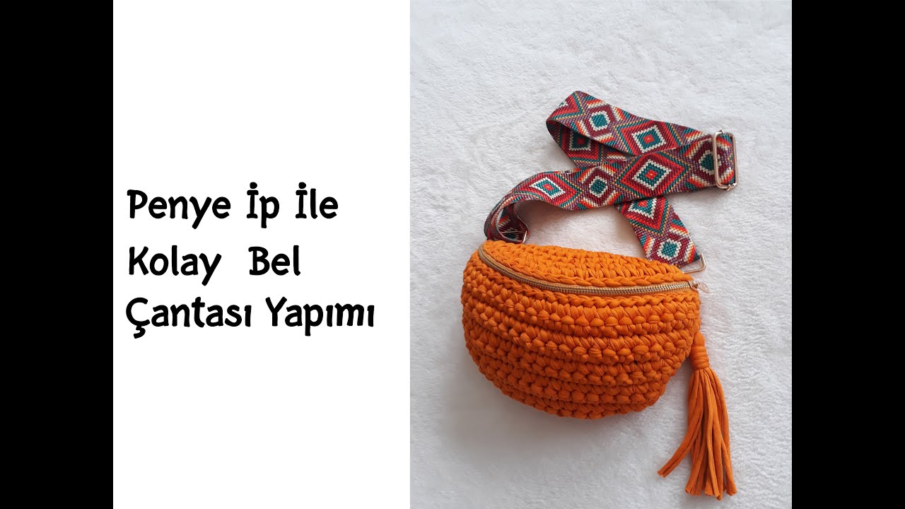 Penye İp İle  Kolay Bel Çantası  Yapımı | DIY