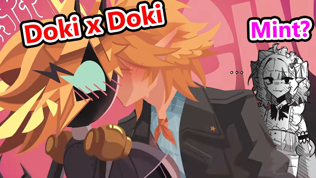 Doki lost it when she saw herself kissing herself and ended the stream