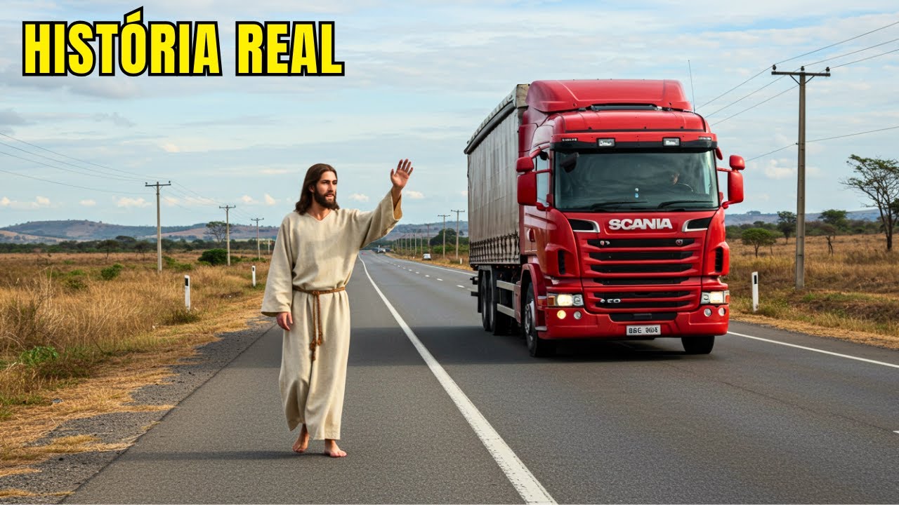 CAMINHONEIRO ENCONTROU JESUS CRISTO PEDINDO AJUDA NA ESTRADA E FEZ ISSO...
