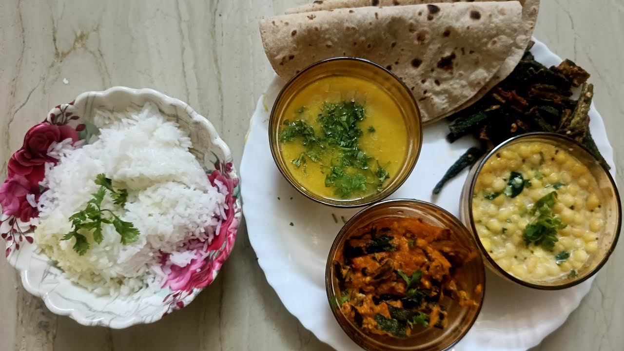 Satvik thali  1.Gravy bhindi 2.Tadke wala raita Bina pyaj lehsun 