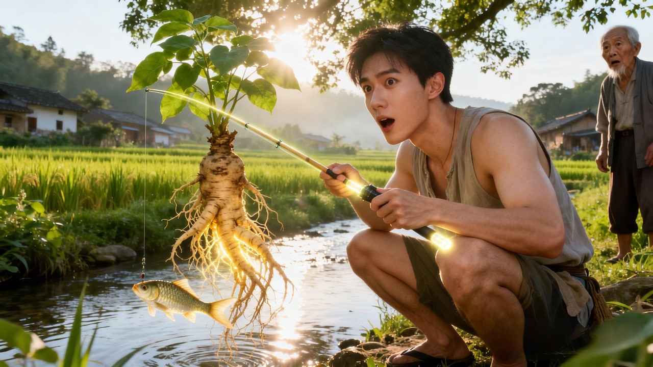 我買了根神奇魚竿，釣出百年何首烏救癱瘓老爸，全村人都驚了！🌾🎣