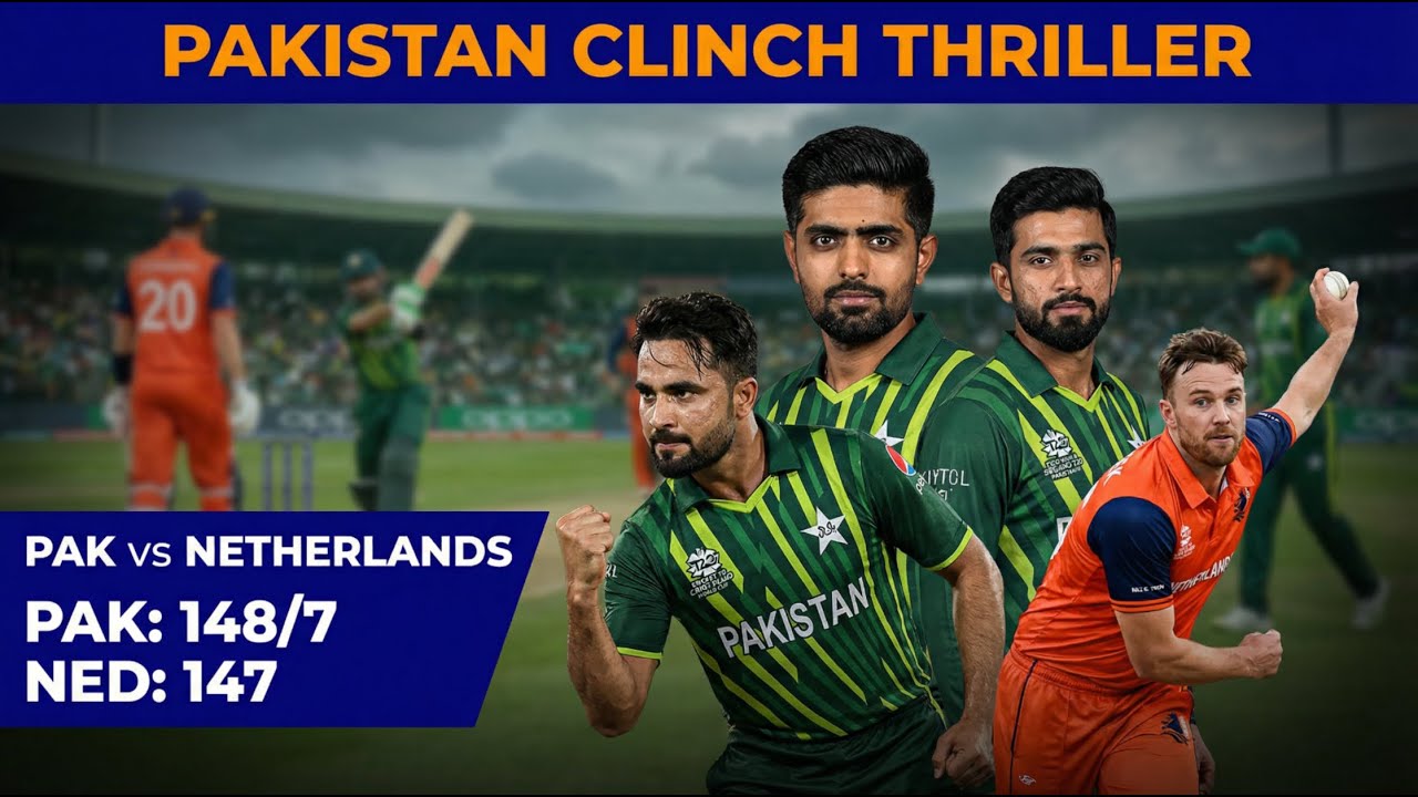 Pakistan Edge Netherlands in Last-Ball Thriller | ICC T20 World Cup 2026 Opener