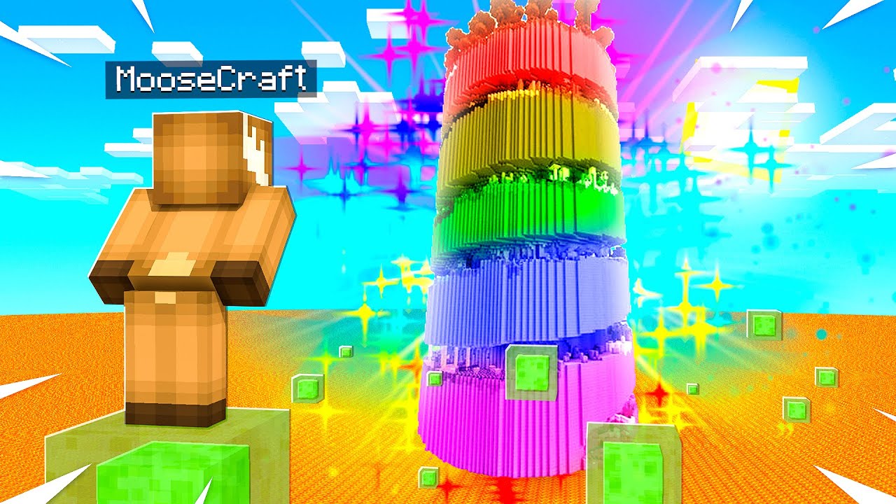 UNSPEAKABLE vs MOOSE Vs SHARK $1000 Race To WORLD'S LARGEST PARKOUR! (Minecraft)