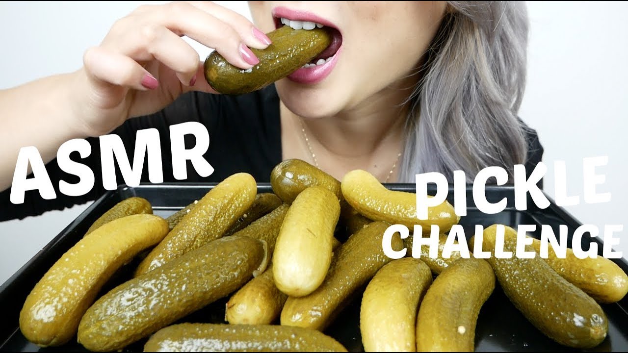 **PICKLE CHALLENGE (ASMR Phan) | *No Talking CRUNCHY Eating Sound | N.E Let's Eat