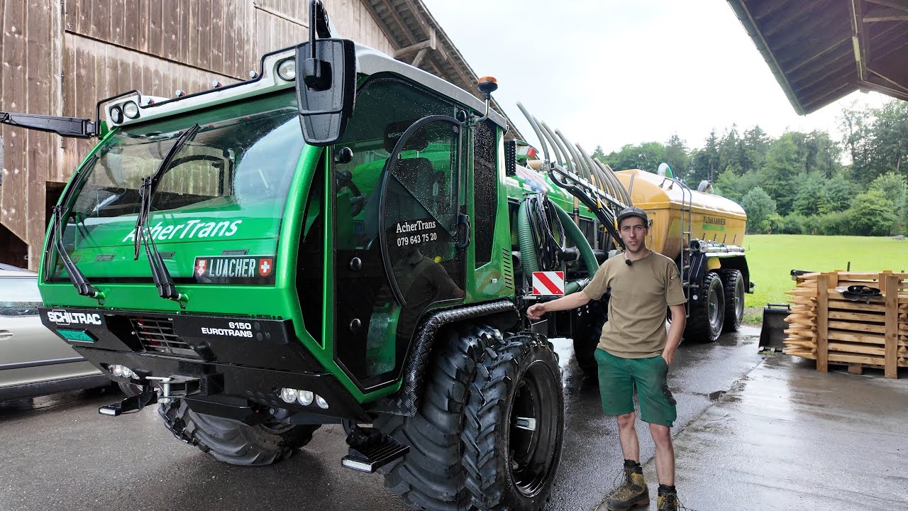 Gülletechnik mit Schiltrac von Lohnunternehmer Achertrans 🇨🇭💩⛰️