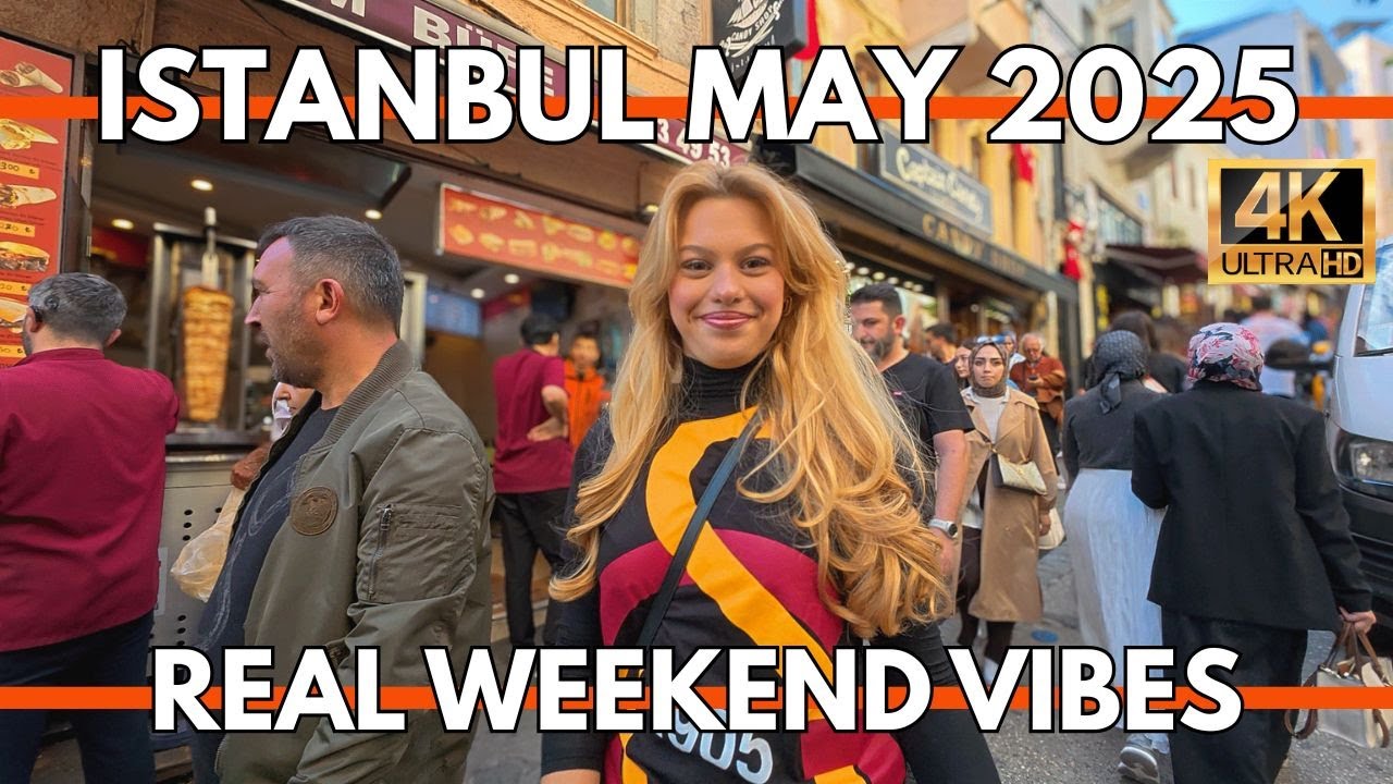 Istanbul’s Busiest Street on the Weekend! 🇹🇷 Galata Tower & Istiklal Walk in 4K