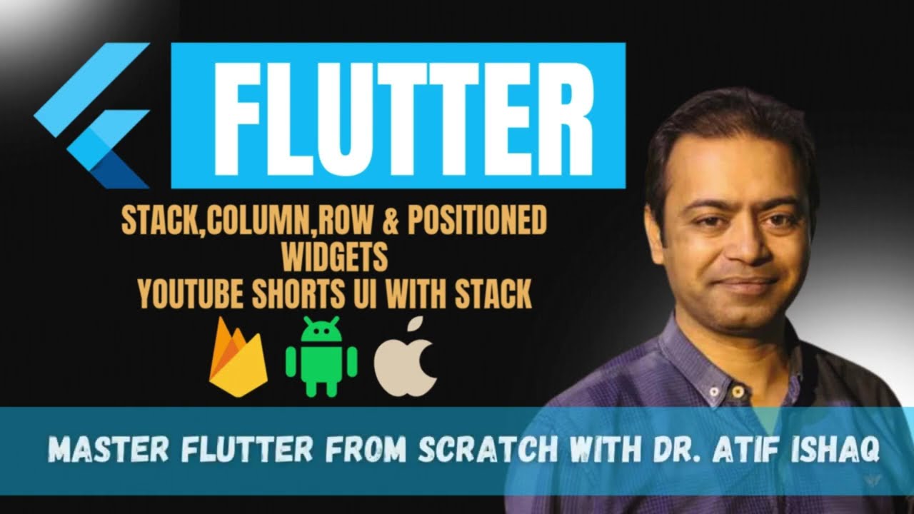 Build a YouTube Shorts Interface in Flutter – Using Stack, Column, Row & Positioned (Lecture 08)