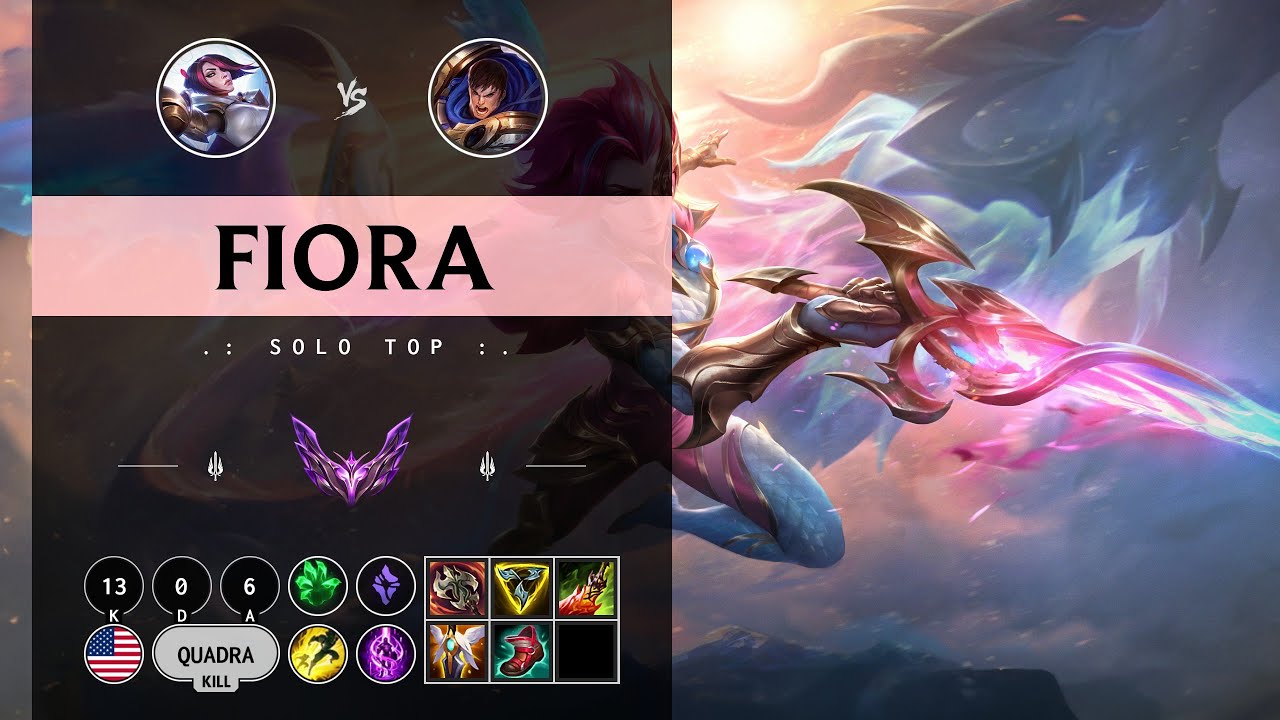 Fiora Top vs Garen - NA Master Patch 14.10