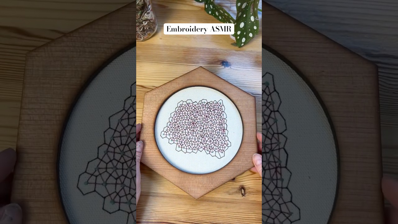 Embroidery ASMR from Hannah Lamar Studio #embroidery #customembroidery #asmrsounds