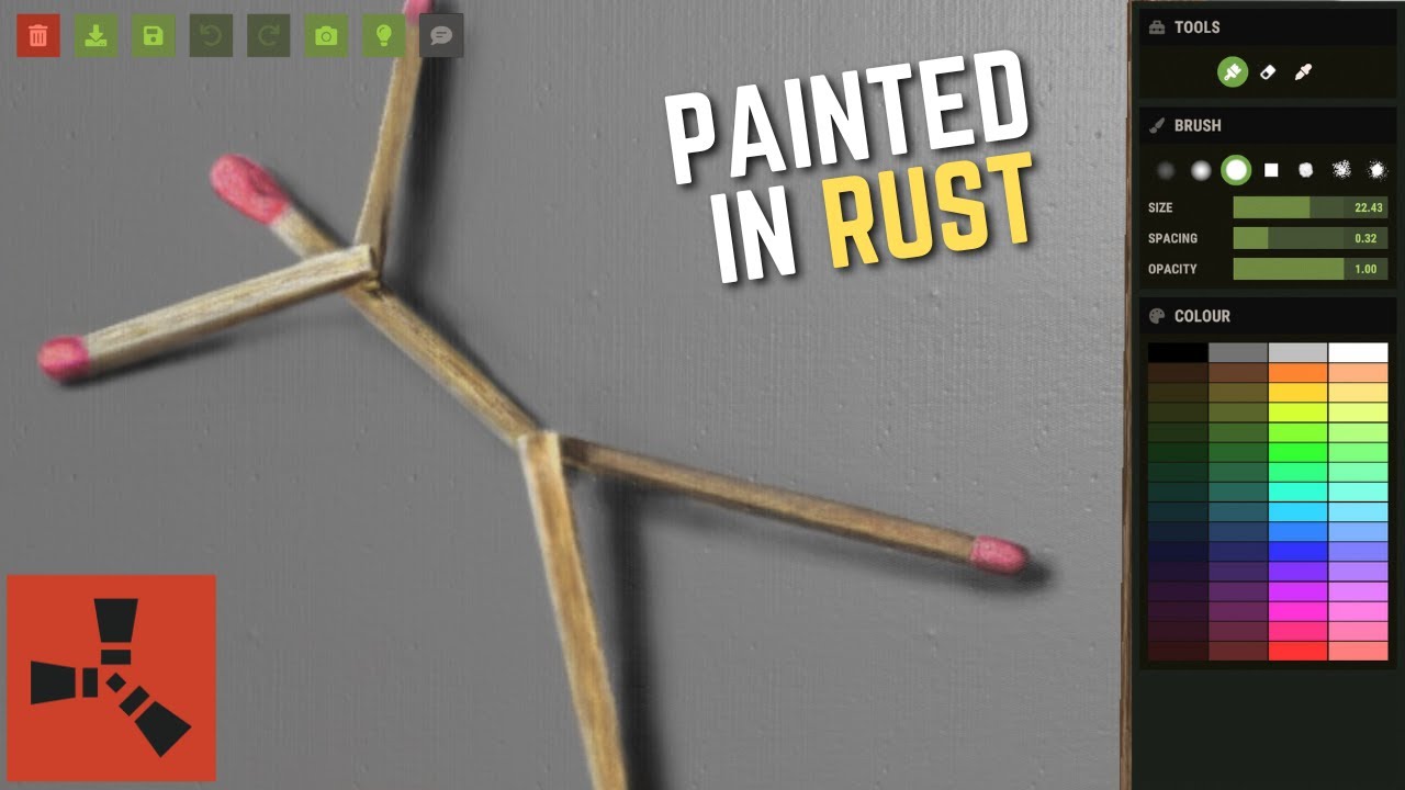 Rust Art - Speed Painting - Stickman