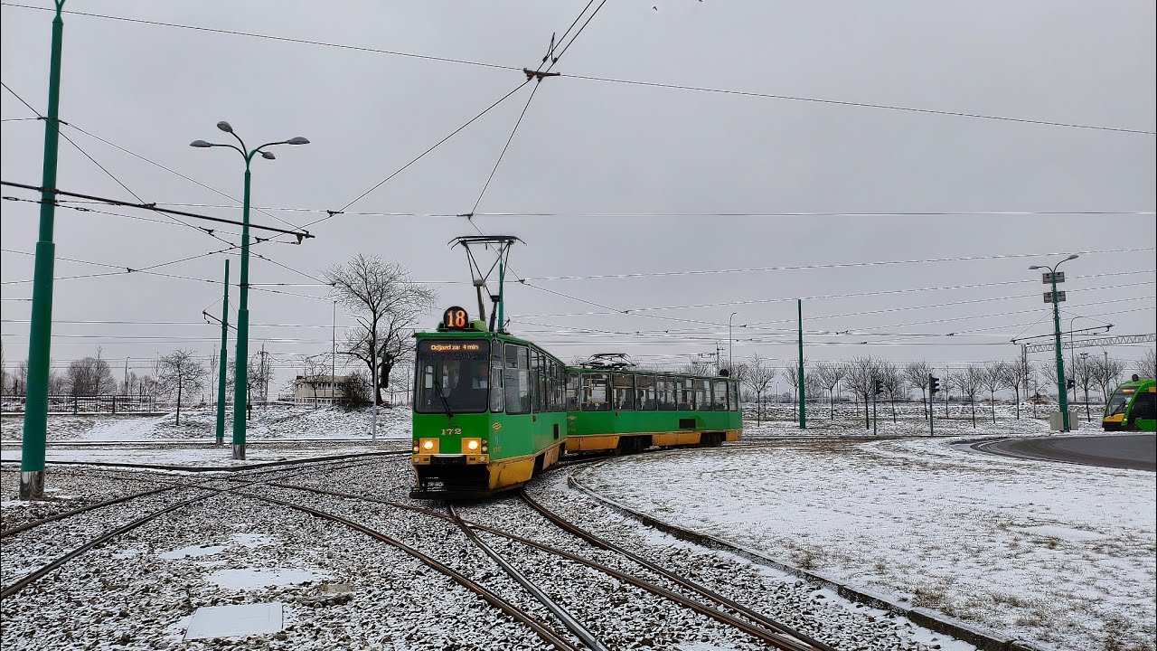 MPK Poznań Linia 18 kierunek Ogrody(trasa zmieniona).Konstal 105Na.