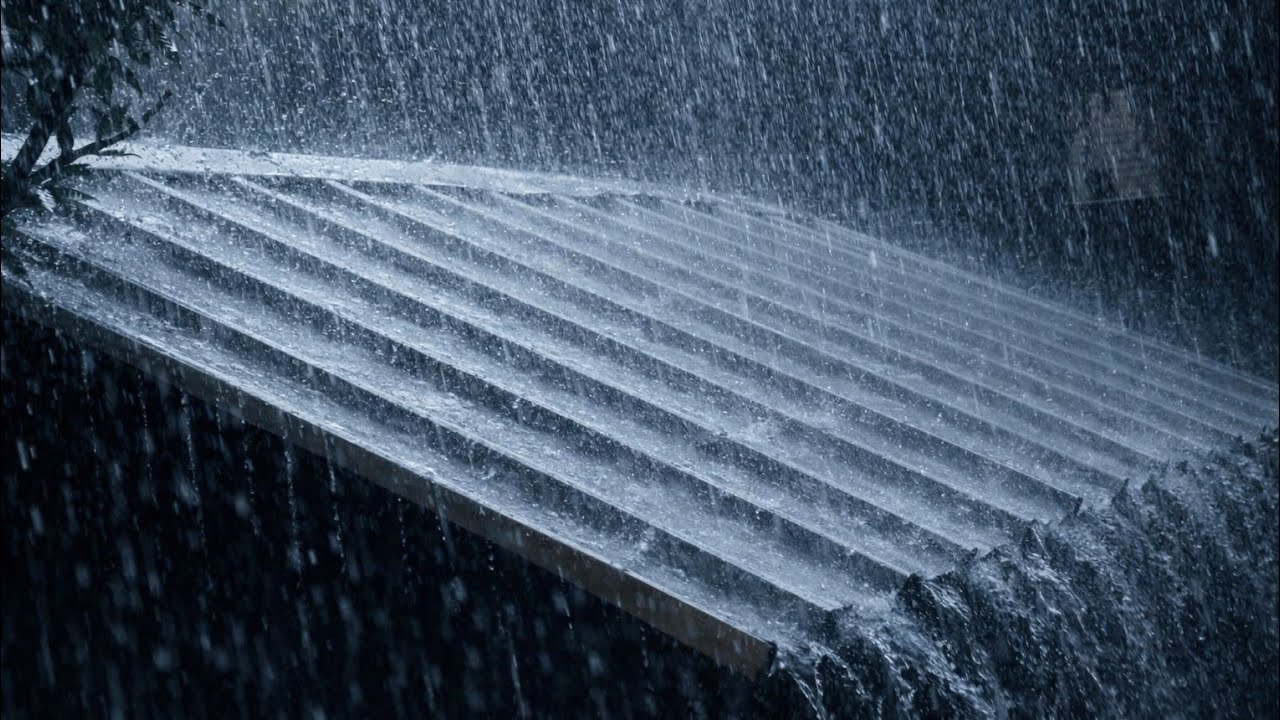 Heavy Rain on Metal Roof for Deep Sleep | Relaxing Rain Sounds for Sleeping, Study & Stress Relief