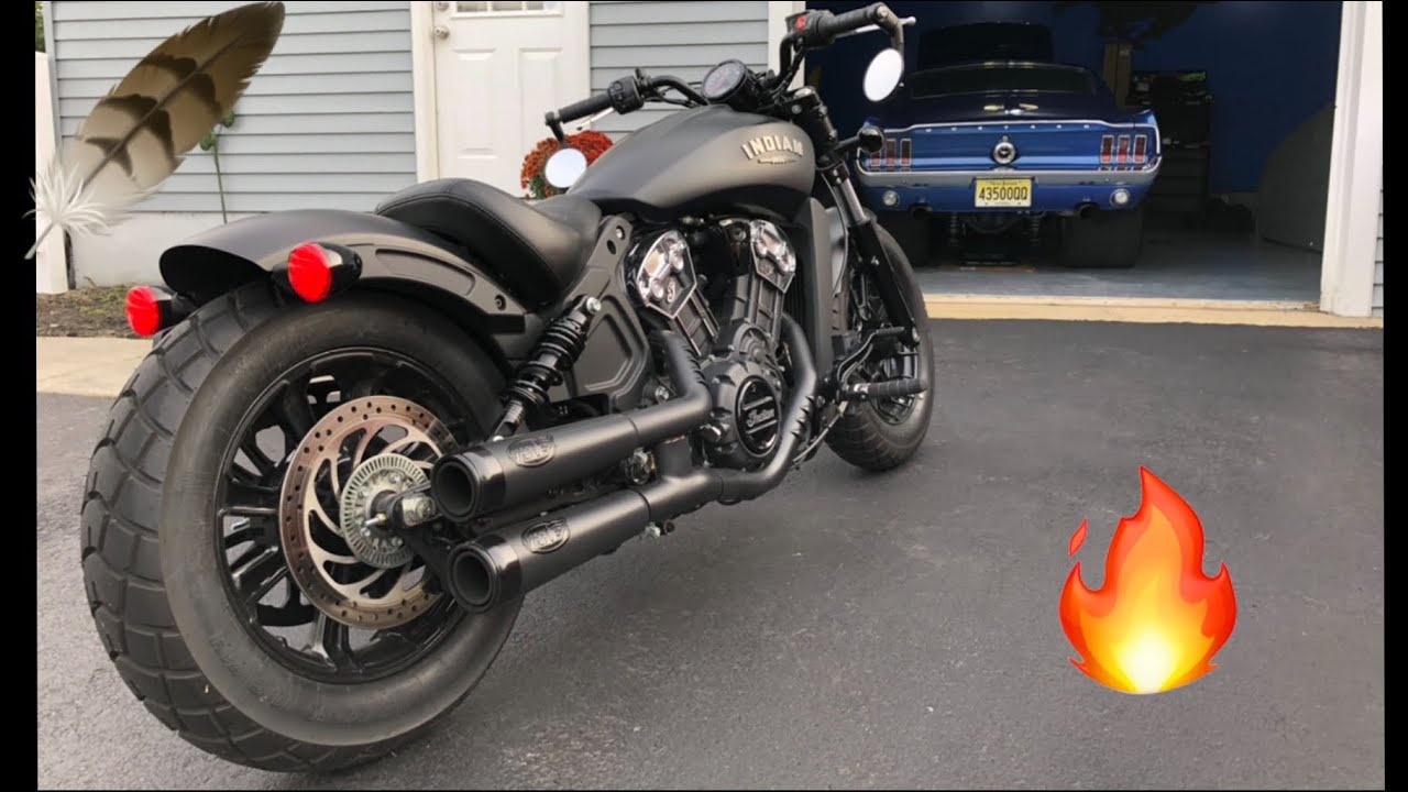Indian Scout Bobber Vance & Hines Roland Sands Exhaust Review