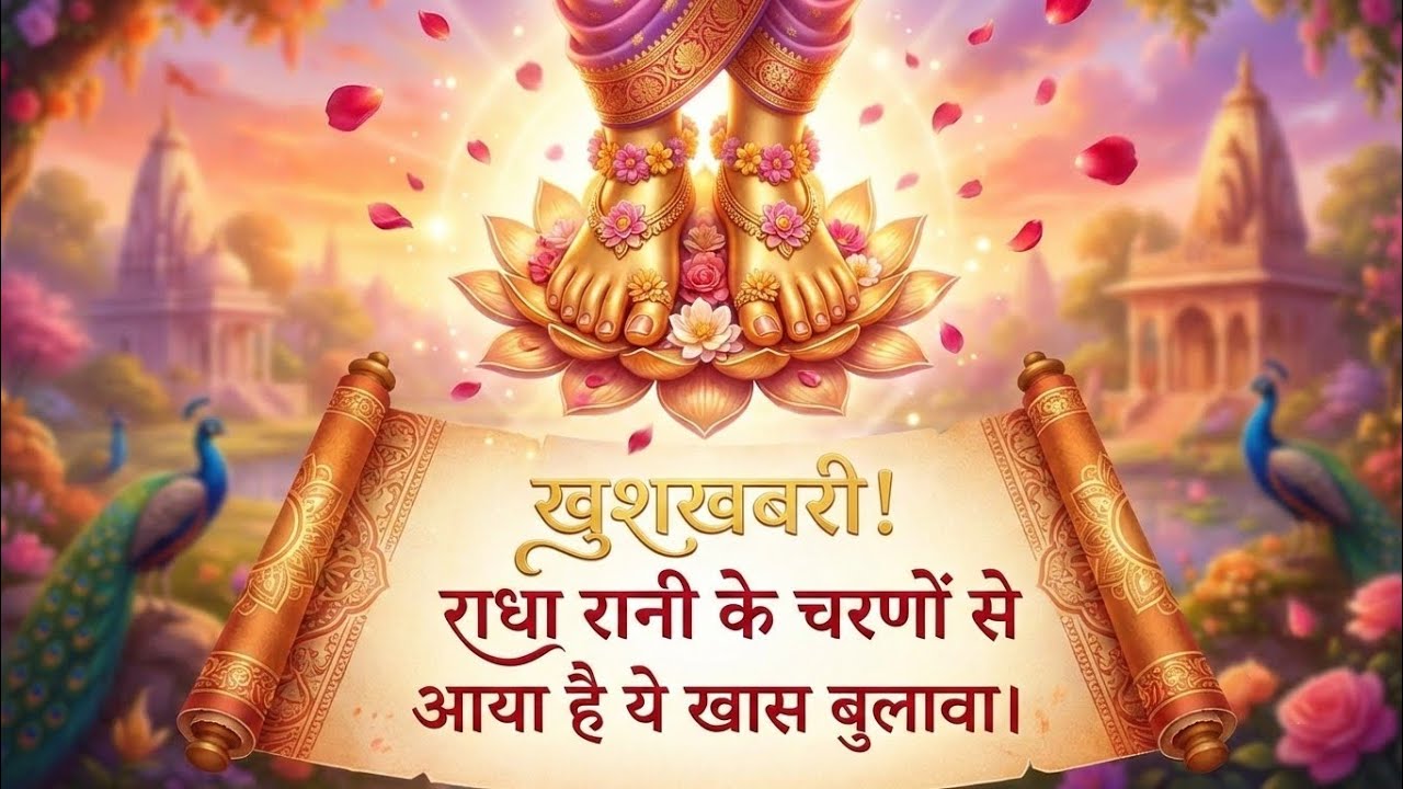 खुशखबरी ! राधा रानी के चरणों से आया है ये खास बुलावा। Radharani ka ashirwad⁩ #motivation #maa