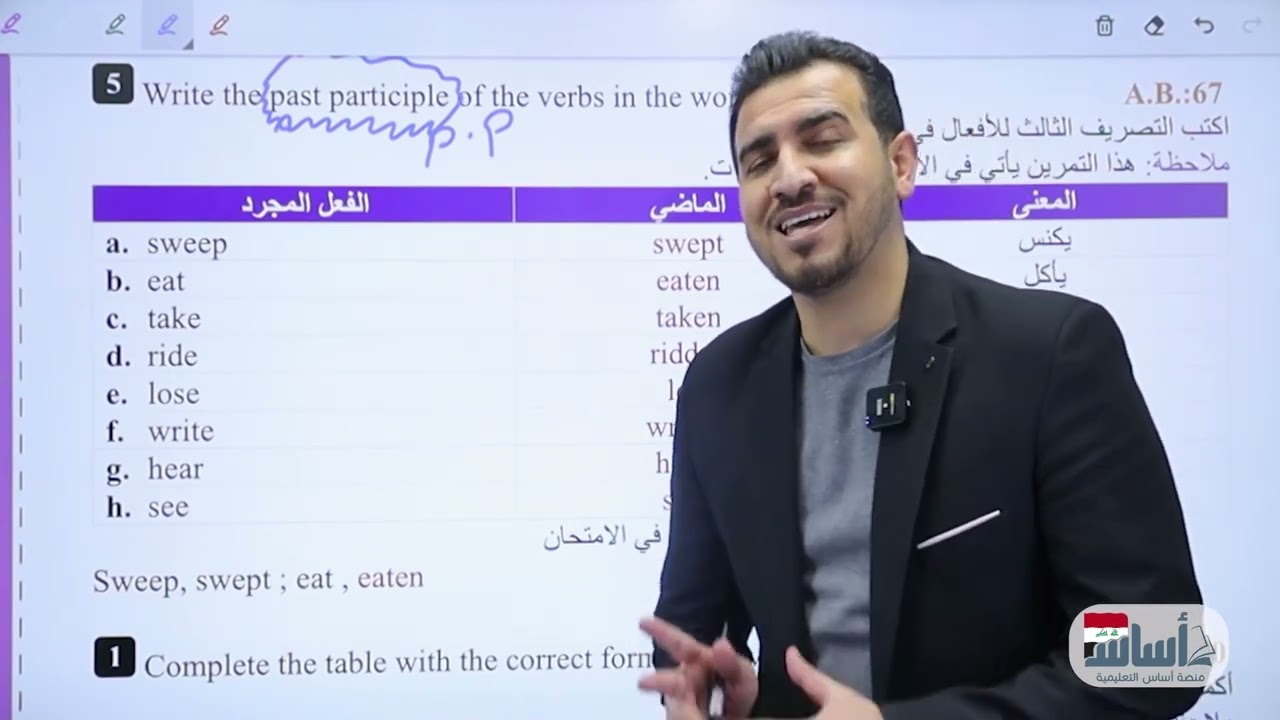 مراجعة الوحدة الخامسة | انكليزي الاول المتوسط
