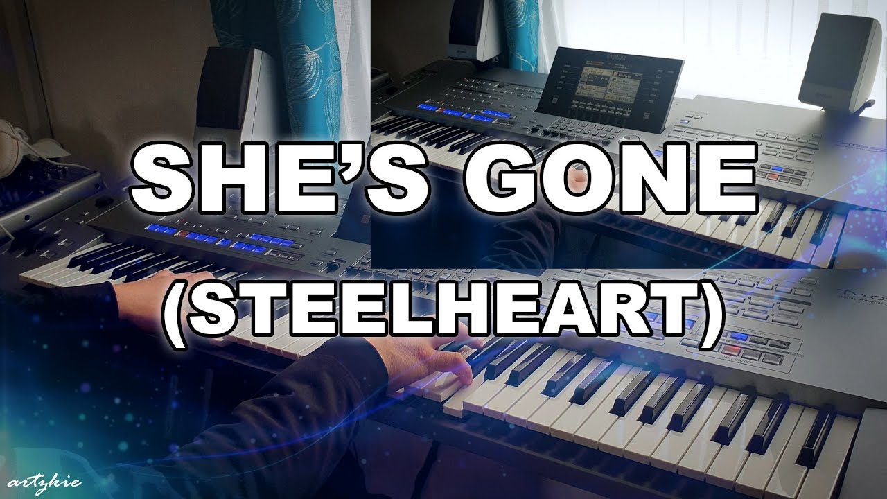 She's Gone by Steelheart | Keyboard instrumental with lyrics | Yamaha Tyros 5