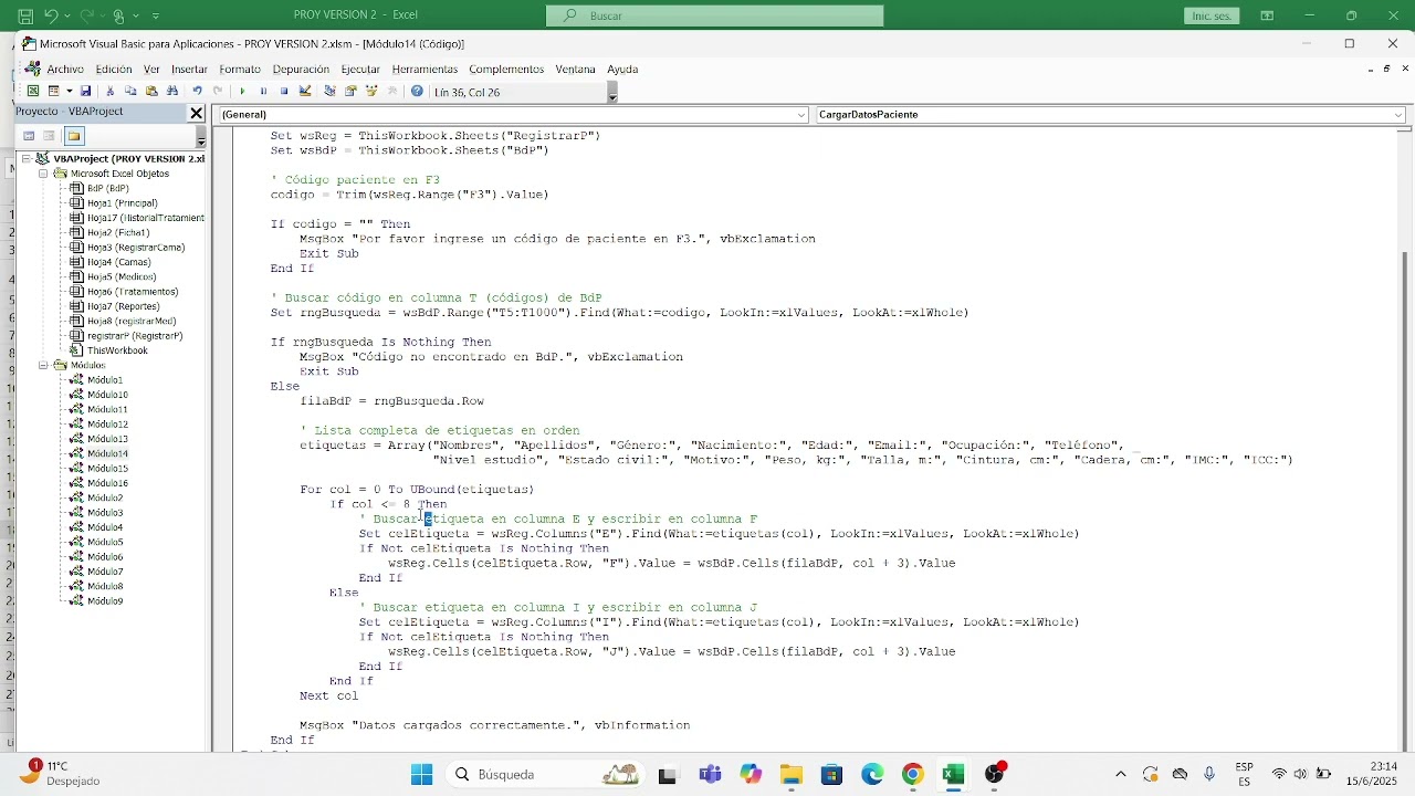 GESTION DE CLINICA CON EXCEL MACROS