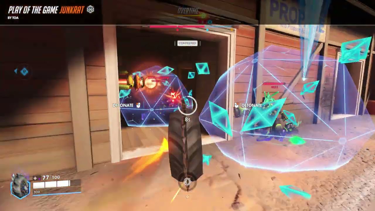 Junkrat Sextuple Kill #overwatch #junkrat #sextuplekill