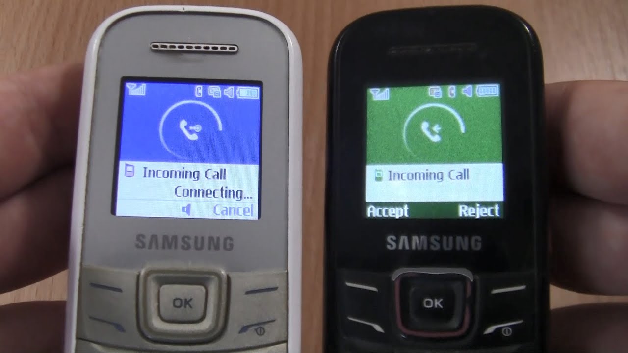 Over the Horizon Incoming call & Outgoing call at the Same Time Samsung 1200M White +1200R Red