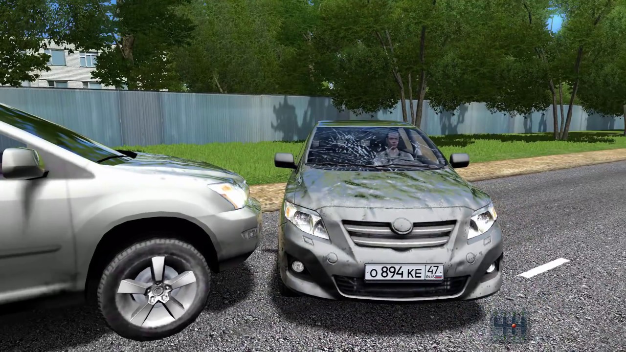 Сестренка попала в дтп на угнанной машине в city car driving + играем на руле! Рп задания