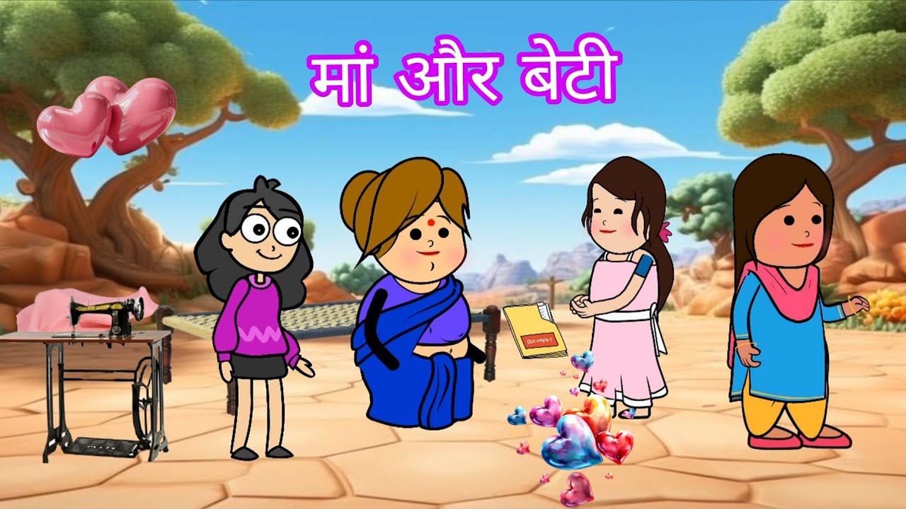 Maa beti ka pyar majedar cartoon kahani #awadhi #funny #childrensbook .
