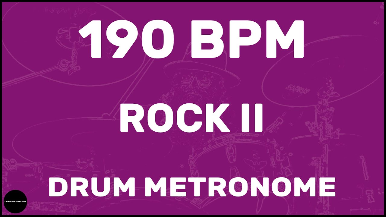 Rock II | Drum Metronome Loop | 190 BPM