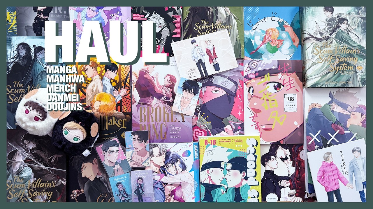 Book & Merch Haul | manga manhwa bl merch danmei box set artbook plushies standees doujins