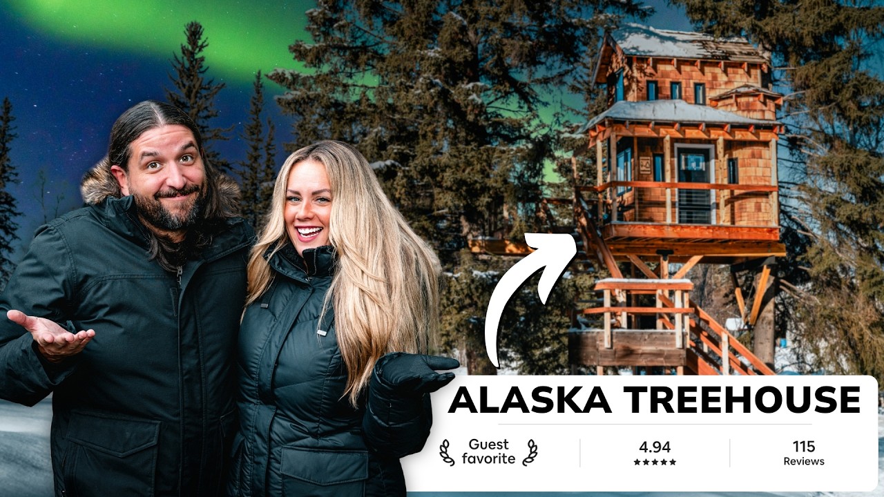 Our Tiny Home Treehouse in Fairbanks, Alaska! Best Place to See the Northern Lights?