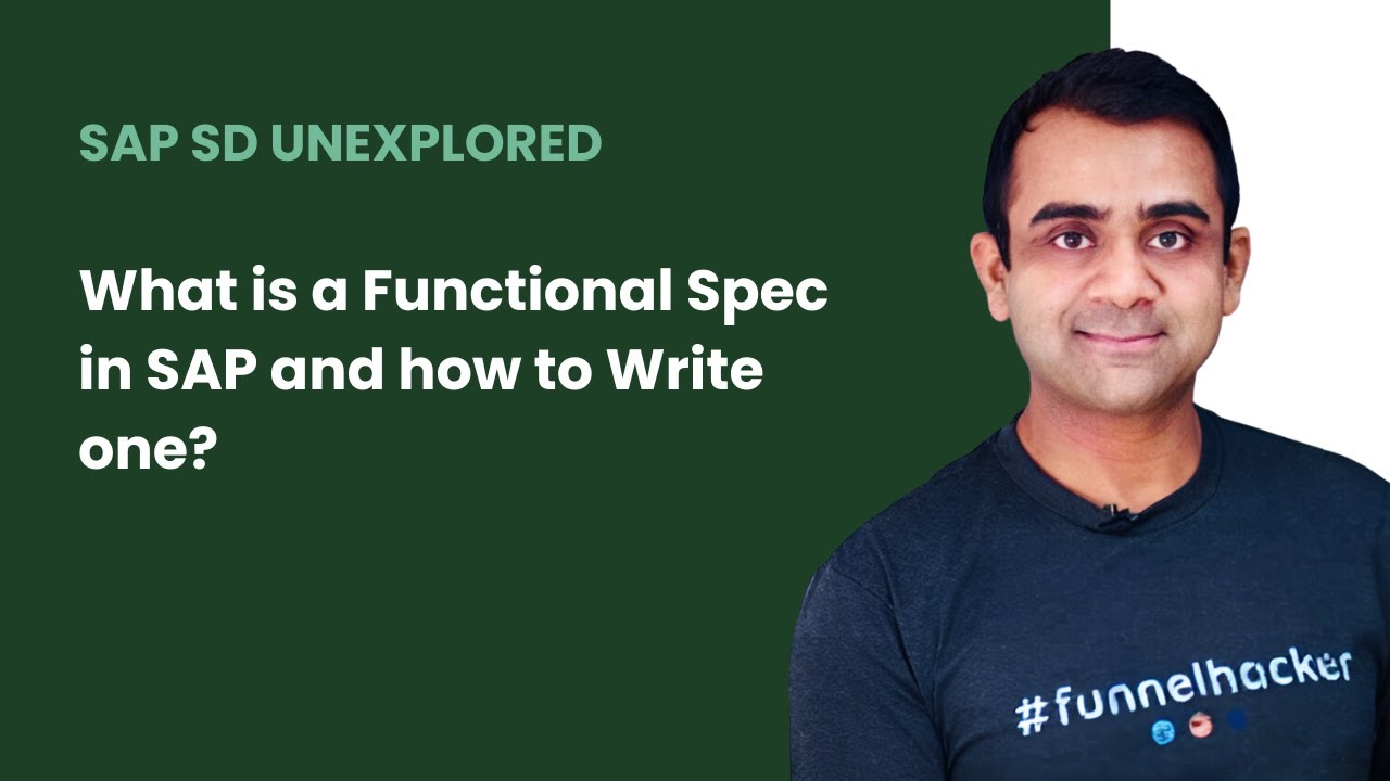 What is a Functional Spec in SAP and how to Write one?