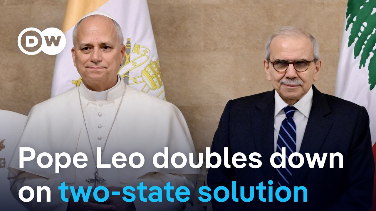 Pope Leo XIV reaffirms two-state solution during visit to Lebanon | DW News