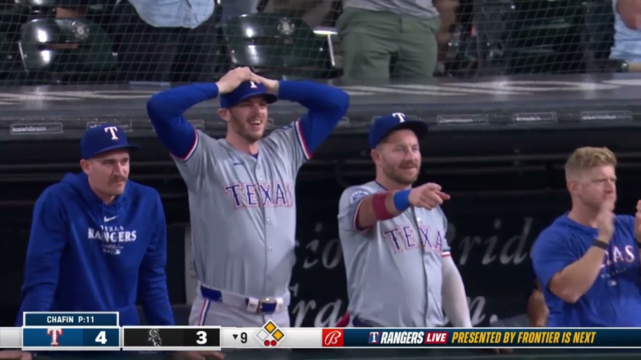 Travis Jankowski Catch - Rangers Radio Call