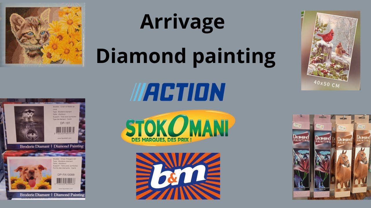 arrivage diamond painting, Action, Stockomani et B&M